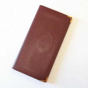 Cartier Must de Cartier Wallet Calf Leather Bordeaux :bold